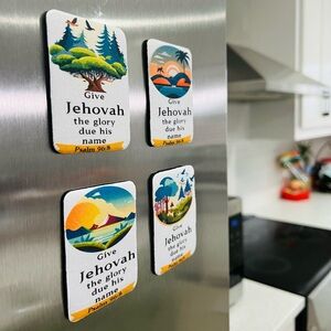 Fridge magnets- JW 2025 Year Text Psalm 96:8
Pack of 4
